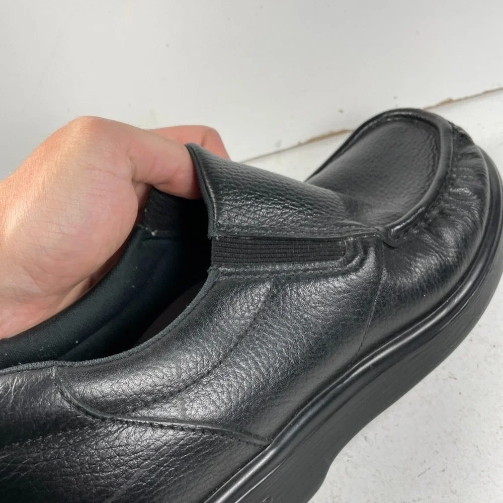 SAS Side Gore Loafers Mens Size 11 Wide Black Leather Orthotic Slip On Comfort